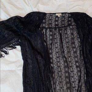 Detailed black cardigan